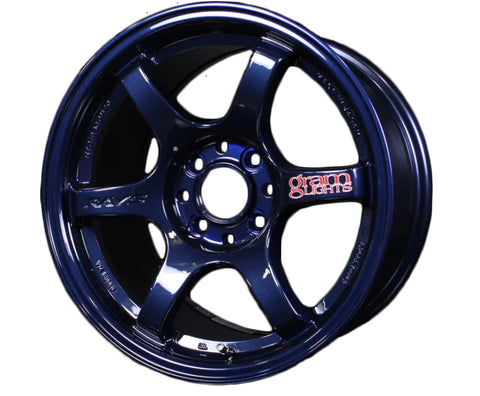 Gram Lights 57DR 15x8.0 +35 4-100 Mag Blue Wheel