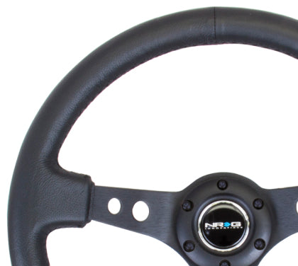 NRG Steering Wheel Black Leather